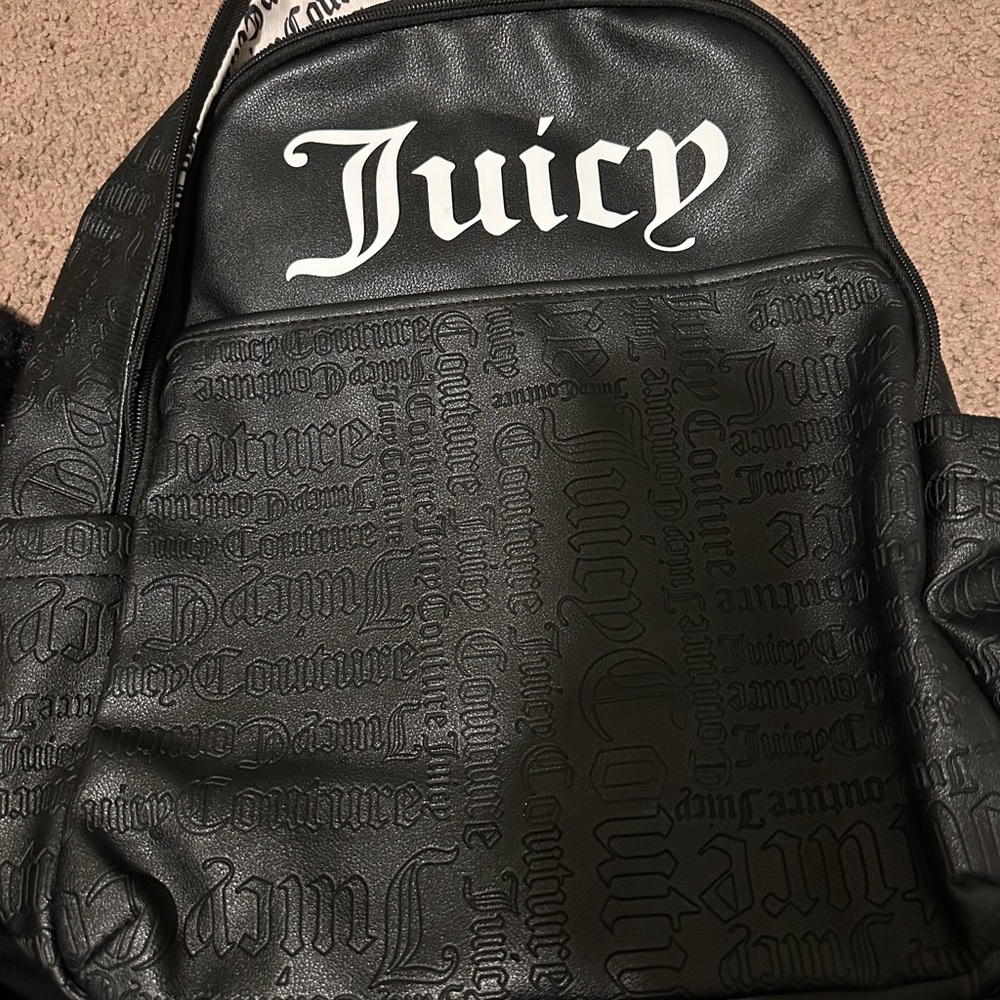 Juicy Couture Black Embossed Backpack